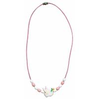 Roze duif ketting ongeveer 20 cm 