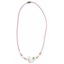 Roze duif ketting ongeveer 20 cm 