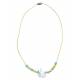 Collier Colombe Bleu Environ 20cm