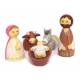 Crèche tournée Marie rose/beige 9cm + boite