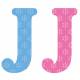Letter J X2PCS. Hoogte 5,5 cm 