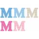 Lettre Mx5pcs. Hauteur 5.5cm