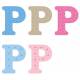 Letter P x5pcs. Hoogte 5,5 cm 