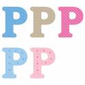 Letter P x5pcs. Hoogte 5,5 cm 