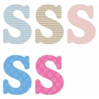 Letter s x5pcs. Hoogte 5,5 cm 