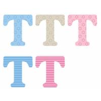 Letter T x5pcs. Hoogte 5,5 cm 