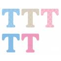 Letter T x5pcs. Hoogte 5,5 cm 