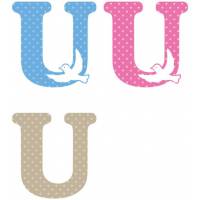 Letter u x3pcs. Hoogte 5,5 cm 