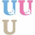 Letter u x3pcs. Hoogte 5,5 cm 