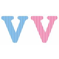 Letter v x2pcs. Hoogte 5,5 cm 