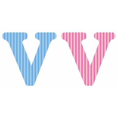 Letter v x2pcs. Hoogte 5,5 cm 