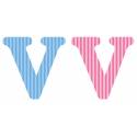 Letter v x2pcs. Hoogte 5,5 cm 