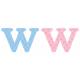 Letter W x2pcs. Hoogte 5,5 cm 