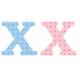 Letter x x2pcs. Hoogte 5,5 cm 