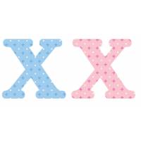 Letter x x2pcs. Hoogte 5,5 cm 