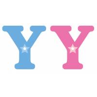 Letter y x2pcs. Hoogte 5,5 cm 