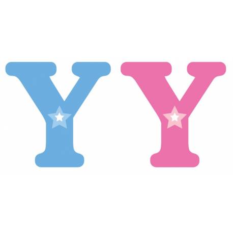 Letter y x2pcs. Hoogte 5,5 cm 
