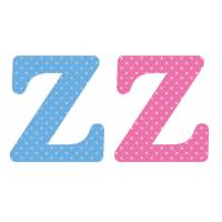 Letter z x2pcs. Hoogte 5,5 cm 