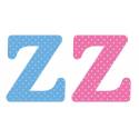 Letter z x2pcs. Hoogte 5,5 cm 