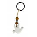Porte Clé Colombe Longueur totale 12cm