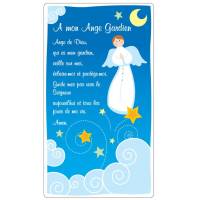 8.5x15cm Blue Guardian Angel Prayer 