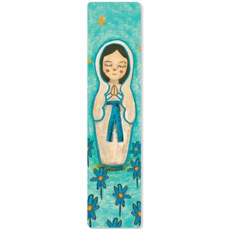 Gelamineerde boekenlegger 18,5 x 4,5 cm Ave Maria +Gebeden Frans/Engels 