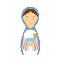 Statuette Marie et Jésus 5cm
