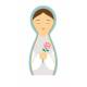 Statuette Marie avec rose 5cm