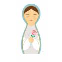 Statuette Marie avec rose 5cm