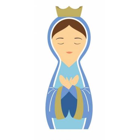 Statuette Marie couronne 5cm