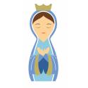 Statuette Marie couronne 5cm