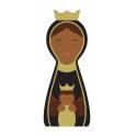Statuette Vierge noir 5cm
