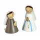 Vierge de Lourdes et Ste Bernadette en bois 4.5x7.5/4x6.5cm