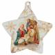 Décoration de Noël en bois en forme d'étoile à suspendre - crèche de Noël