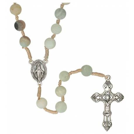 Rozenkrans op koord Amazonite 8 mm 