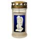 Veilleuse de cimetière en verre avec couvercle doré - Blanc - Ange - 10 pièces / carton