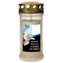 Graflicht in glas met deksel verguld - Duif + Franse tekst - 10 stuks / doos 