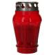 Bougie de cimetière en plastique rouge