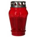 Bougie de cimetière en plastique rouge
