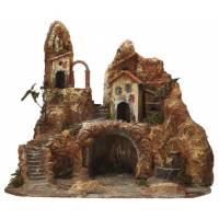 Cabane napolitaine pour personnage de crèches de Noël de 7 -8 cm (45x50x40cm)