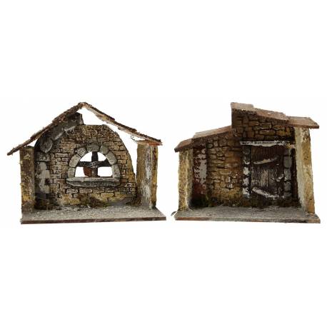 Napolitaanse kerststal voor figuren van 6 cm (12x8x10cm) 