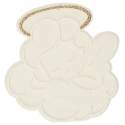 Ange moderne blanc et doré avec pied 8x8 cm