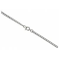 Gourmette Métal rhodié 45 Cm