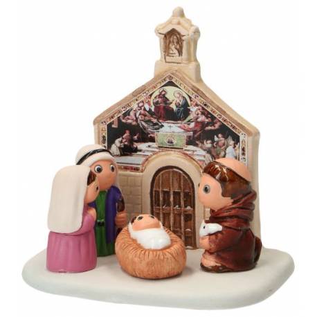 Crèche de Noël en terre cuite - "Crèche du monde" Assise