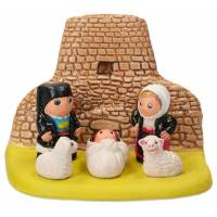 Kerststal Aardewerk - "Crèche du monde" Sardinië 