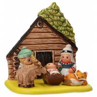 Kerststal Aardewerk - "Crèche du monde" Noorwegen 