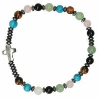 Armband op elastiek met stenen 