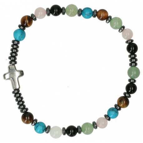 Armband op elastiek met stenen 