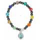 Bracelet sur élastique Hématite et perles brillantes