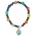 Bracelet sur élastique Hématite et perles brillantes